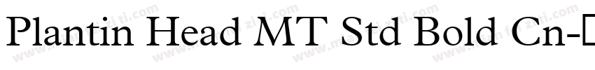 Plantin Head MT Std Bold Cn字体转换